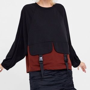 ⭐️⭐️SALE!! Zara NWOT Block Color Sweatshirt